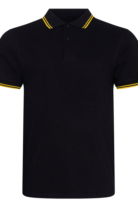 Contrast Tipped Stretch Polo Shirt for Men
