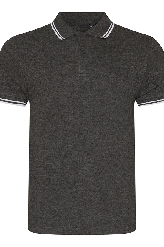 Contrast Tipped Stretch Polo Shirt for Men
