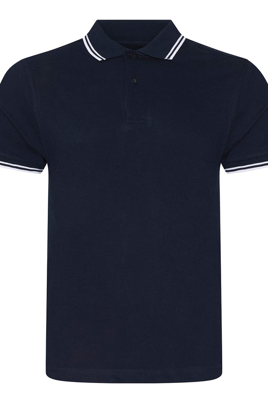 Contrast Tipped Stretch Polo Shirt for Men