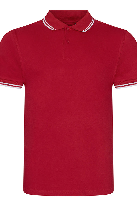 Contrast Tipped Stretch Polo Shirt for Men
