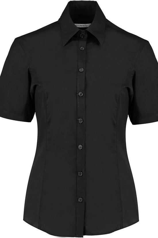 Tailored Fit Short Sleeve Business Blouse for Women