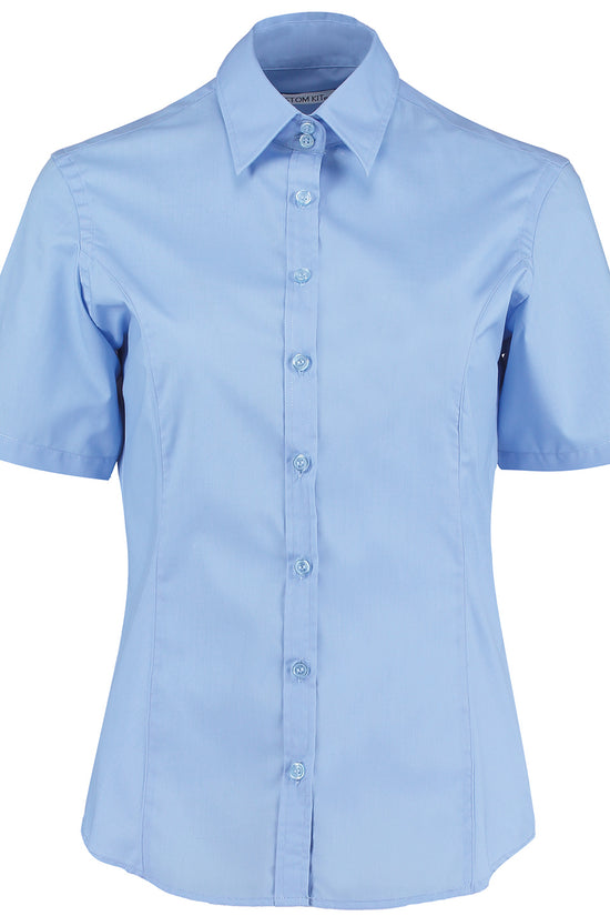 Tailored Fit Short Sleeve Business Blouse for Women