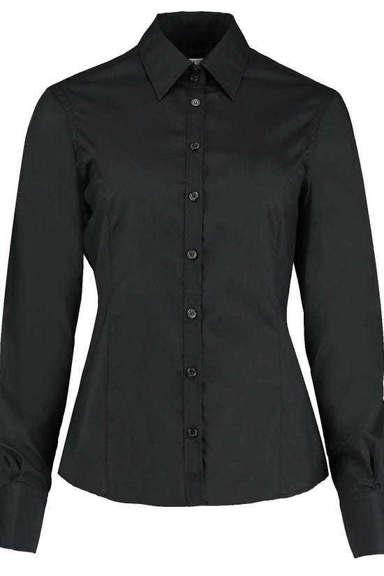 Womens Business Blouse Long Sleeve Tailored Fit Shirt