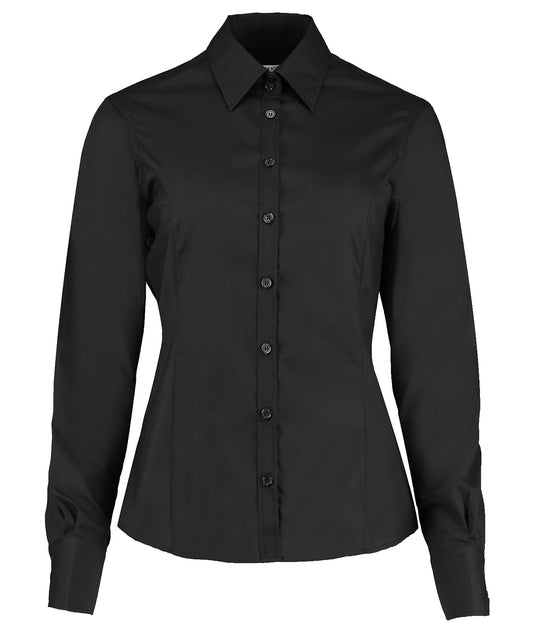 Womens Business Blouse Long Sleeve Tailored Fit Shirt