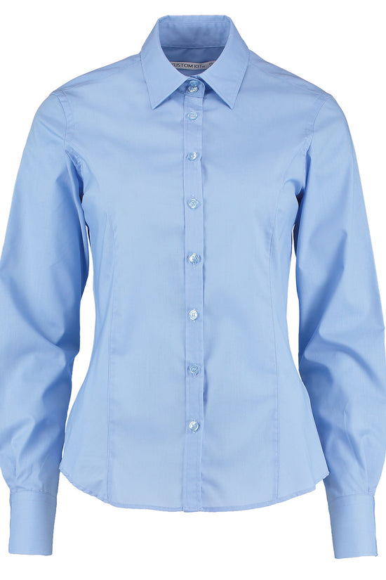 Womens Business Blouse Long Sleeve Tailored Fit Shirt