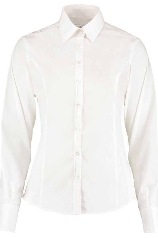 Womens Business Blouse Long Sleeve Tailored Fit Shirt