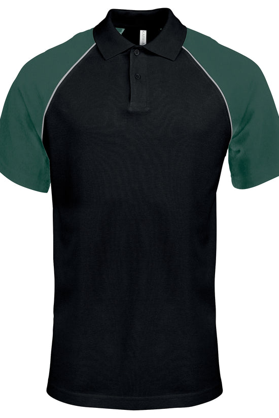 Kariban Mens Baseball Contrast Polo Shirt Plus Sizes
