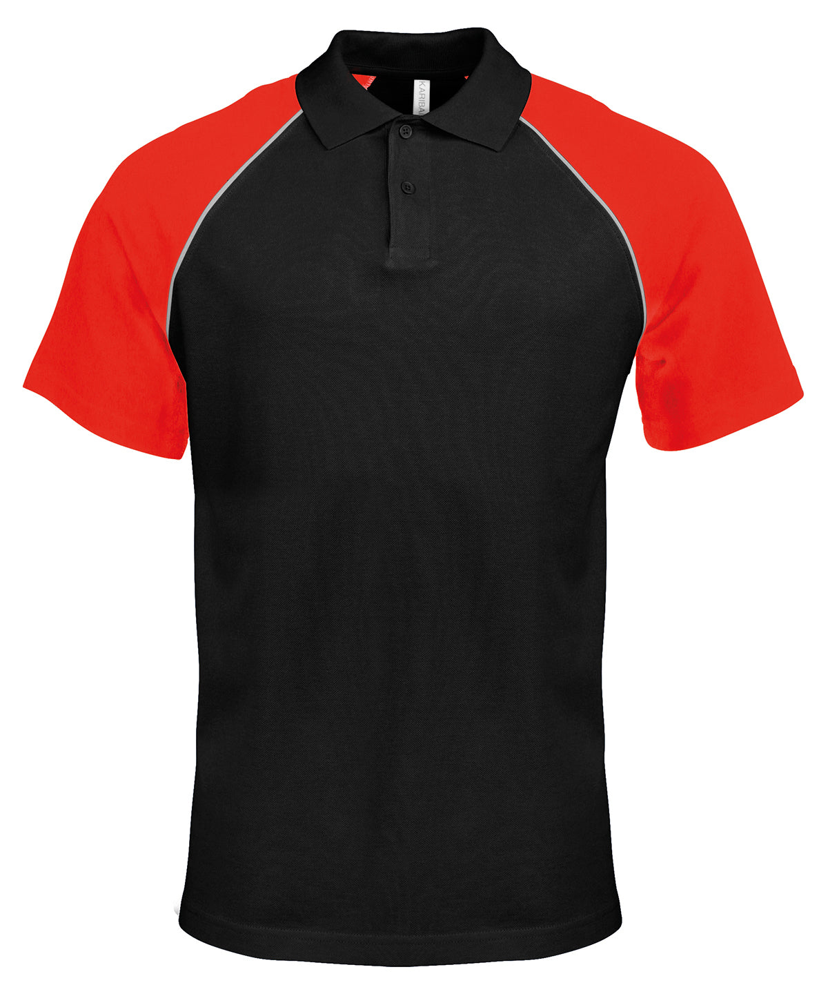 Kariban Mens Baseball Contrast Polo Shirt Plus Sizes