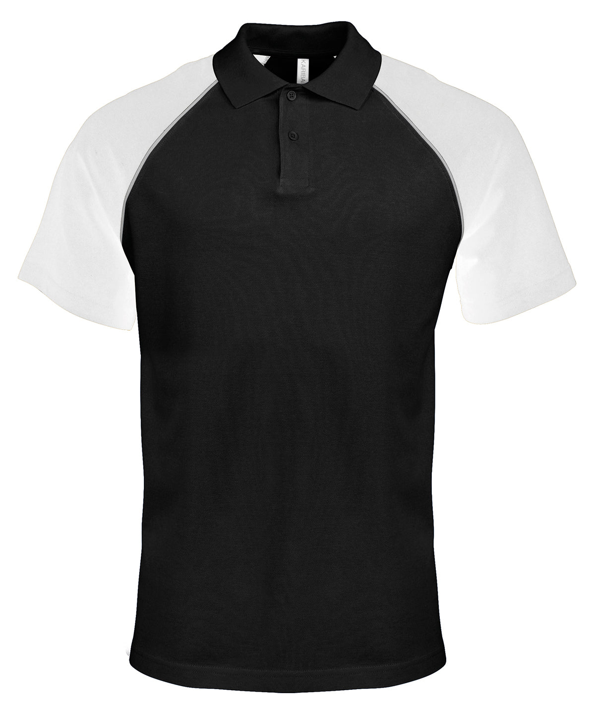 Kariban Mens Baseball Contrast Polo Shirt Plus Sizes