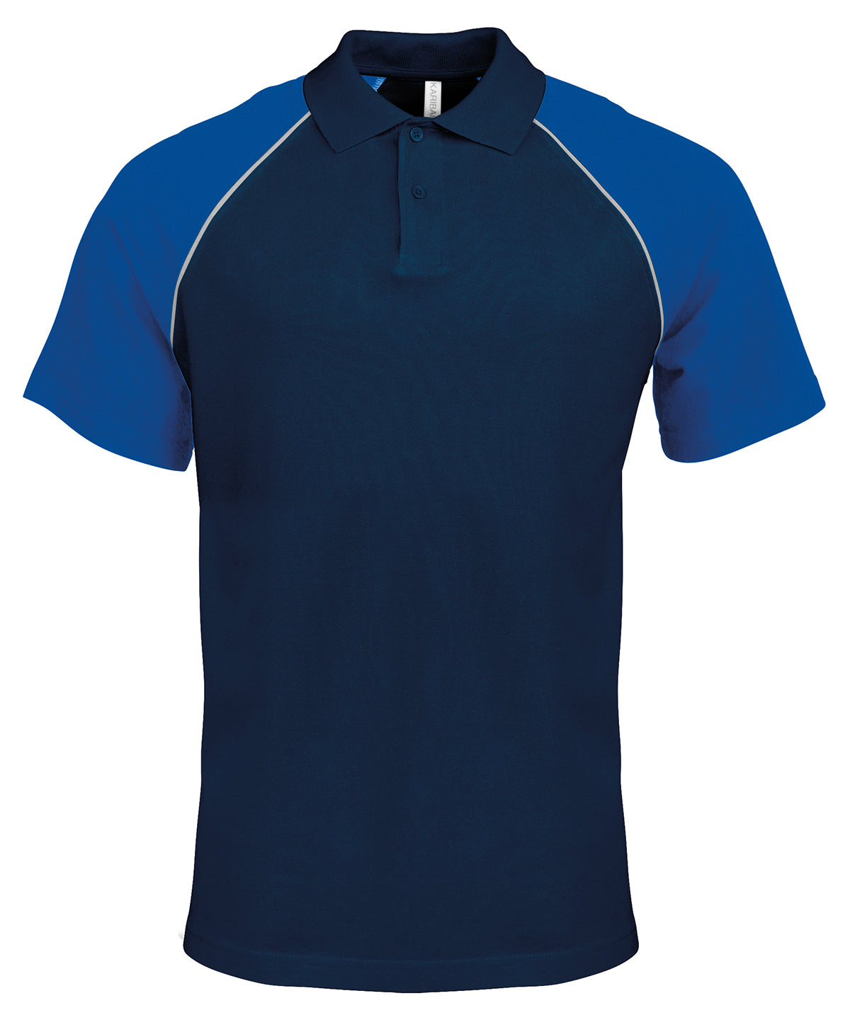 Kariban Mens Baseball Contrast Polo Shirt Plus Sizes