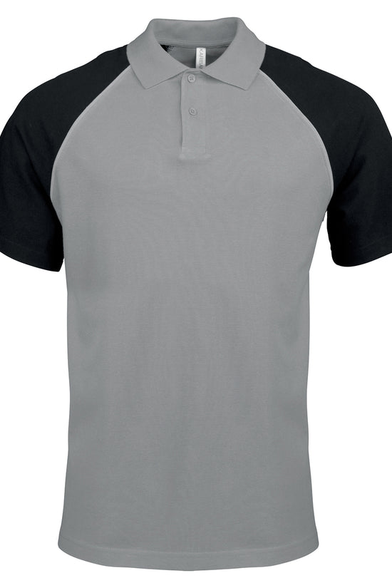 Kariban Mens Baseball Contrast Polo Shirt Plus Sizes