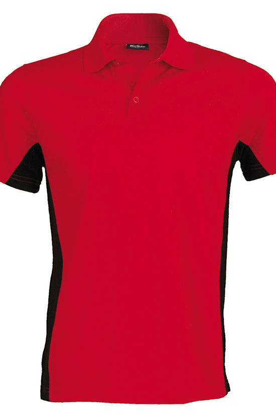 Kariban Flags Short Sleeve Bicolour Polo Shirt for Men