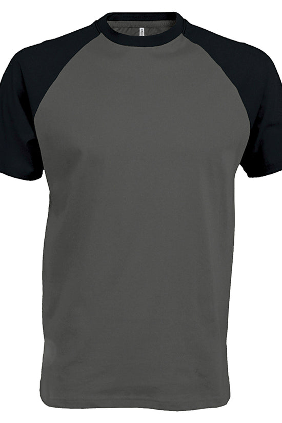 Kariban Baseball TwoTone Tshirt for Men Cotton TShirts