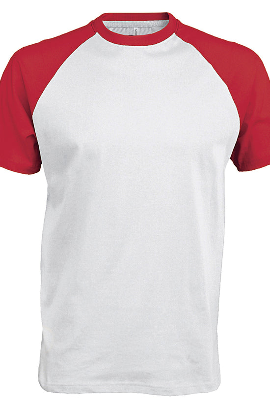 Kariban Baseball TwoTone Tshirt for Men Cotton TShirts