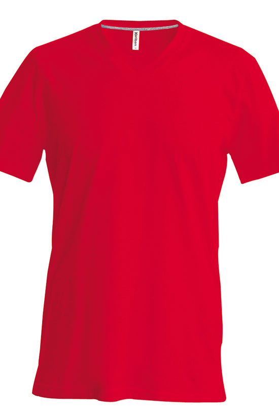Kariban Mens Slim Fit VNeck TShirt Plus Sizes