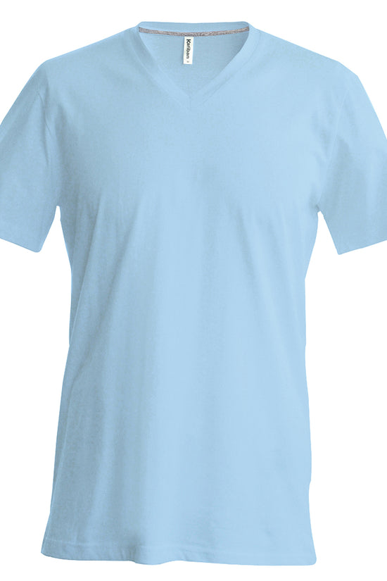 Kariban Mens Slim Fit VNeck TShirt Plus Sizes