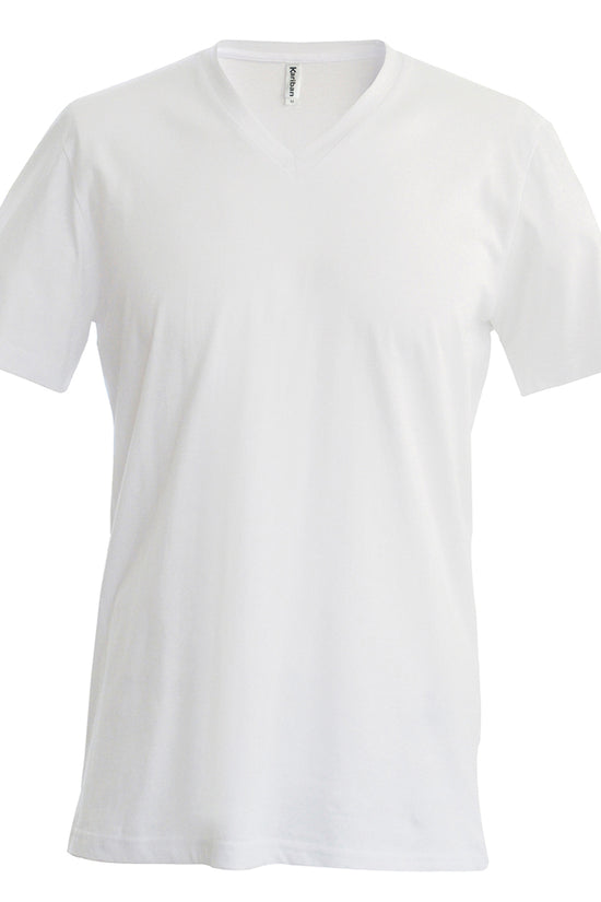 Kariban Mens Slim Fit VNeck TShirt Plus Sizes
