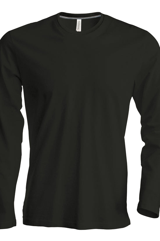 Kariban Mens Long Sleeve Crew Neck TShirt Plus Sizes