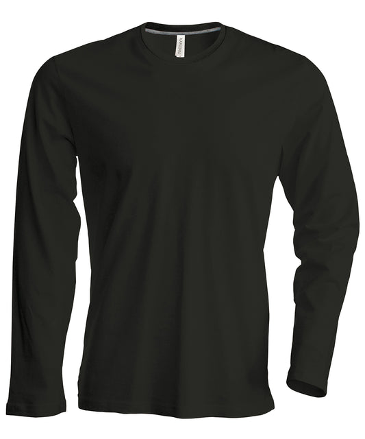 Kariban Mens Long Sleeve Crew Neck TShirt Plus Sizes