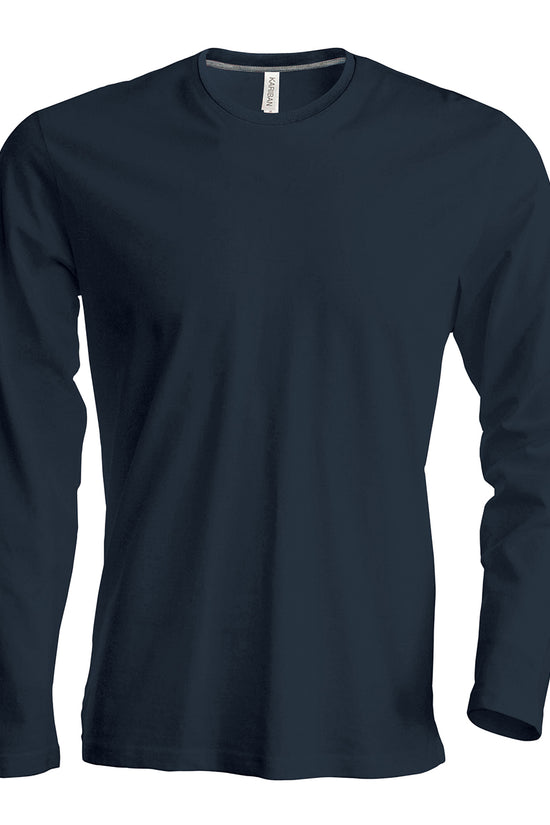 Kariban Mens Long Sleeve Crew Neck TShirt Plus Sizes