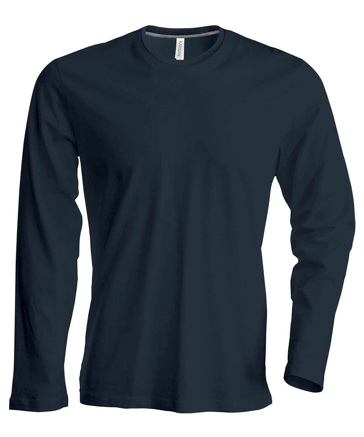 Kariban Mens Long Sleeve Crew Neck TShirt Plus Sizes