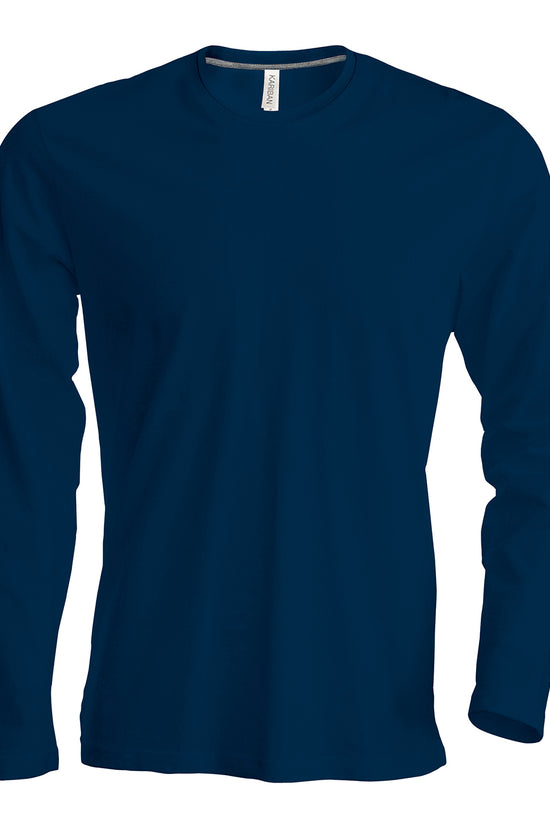 Kariban Mens Long Sleeve Crew Neck TShirt Plus Sizes
