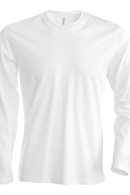 Kariban Mens Long Sleeve Crew Neck TShirt Plus Sizes
