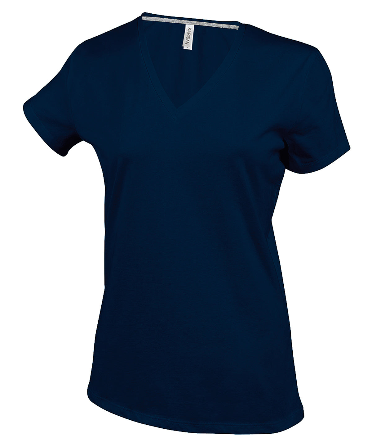 Kariban Ladies Enzyme Washed VNeck TShirt Plus Sizes