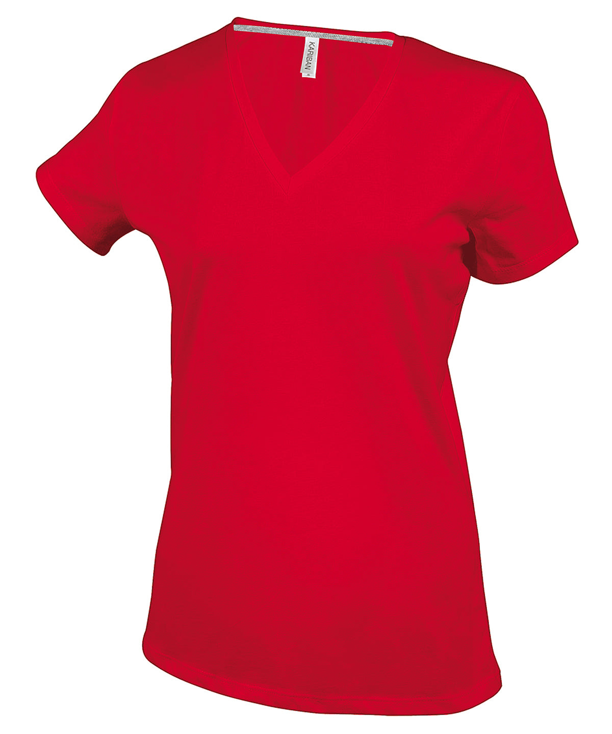 Kariban Ladies Enzyme Washed VNeck TShirt Plus Sizes