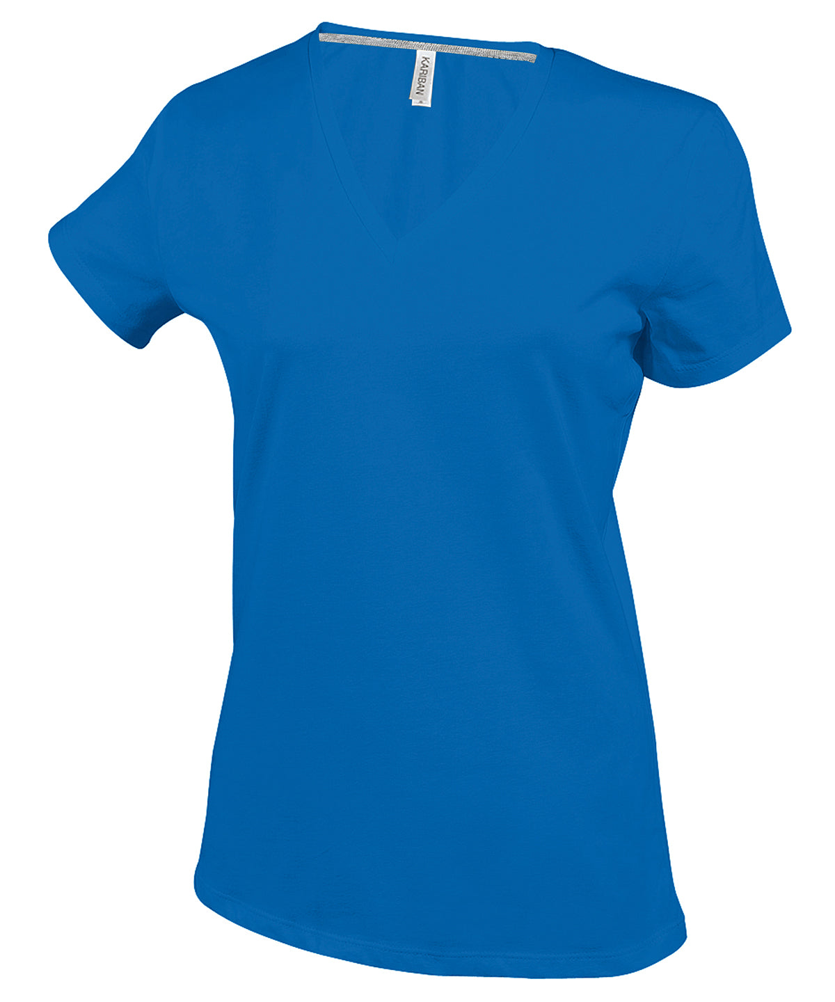 Kariban Ladies Enzyme Washed VNeck TShirt Plus Sizes