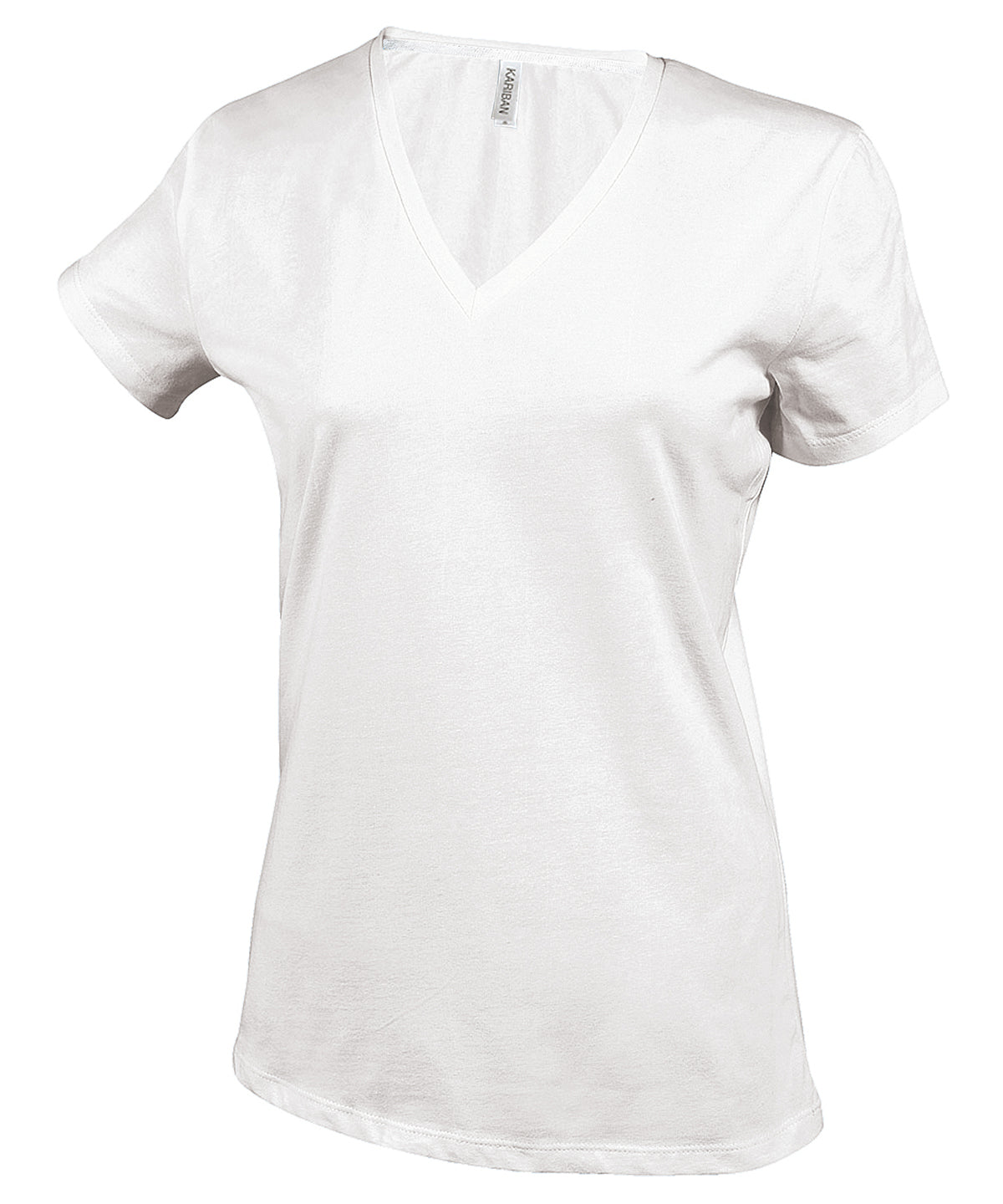 Kariban Ladies Enzyme Washed VNeck TShirt Plus Sizes