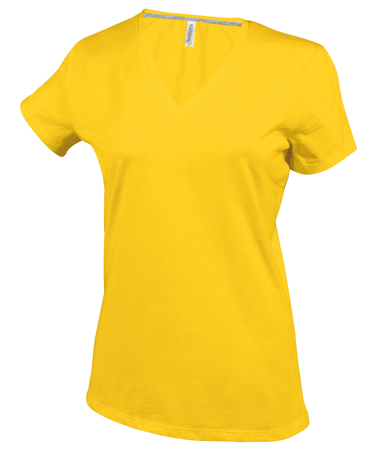 Kariban Ladies Enzyme Washed VNeck TShirt Plus Sizes