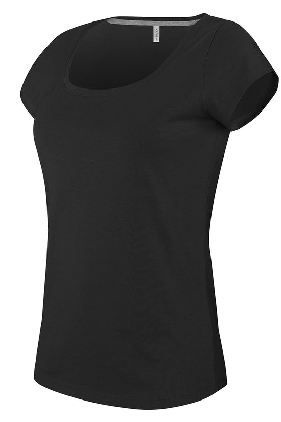 Kariban Ladies Boat Neck TShirt Plus Sizes EnzymeWashed Cotton