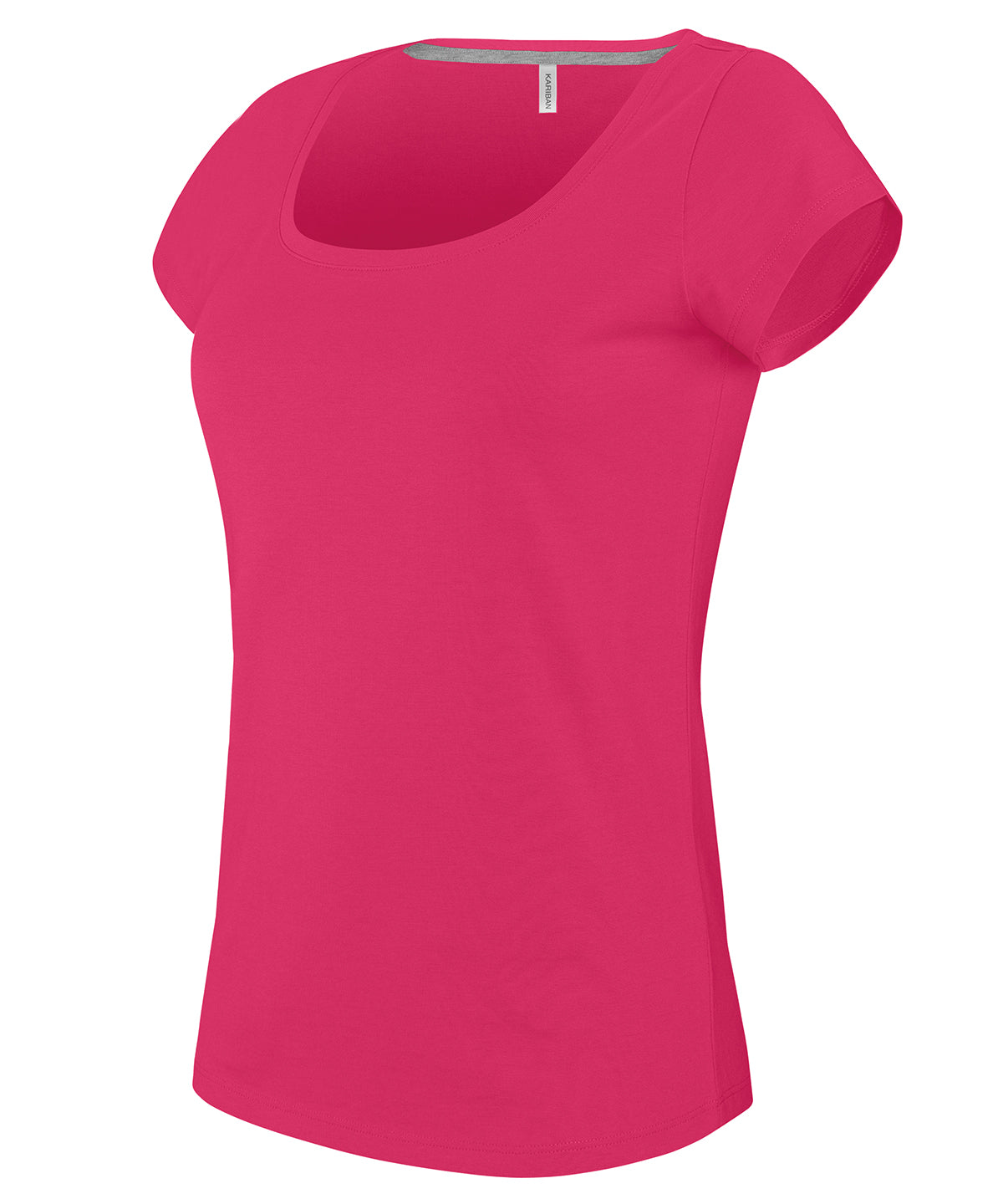 Kariban Ladies Boat Neck TShirt Plus Sizes EnzymeWashed Cotton