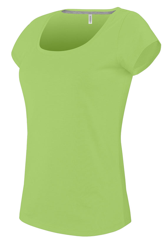Kariban Ladies Boat Neck TShirt Plus Sizes EnzymeWashed Cotton