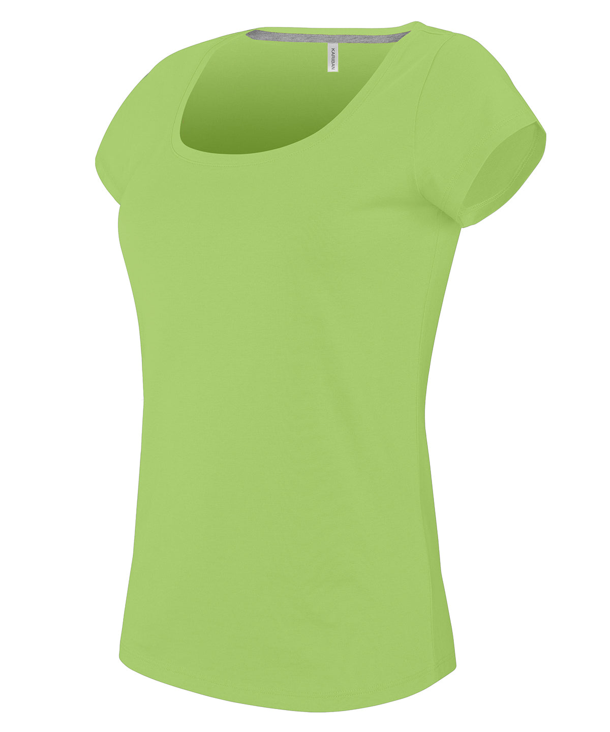 Kariban Ladies Boat Neck TShirt Plus Sizes EnzymeWashed Cotton