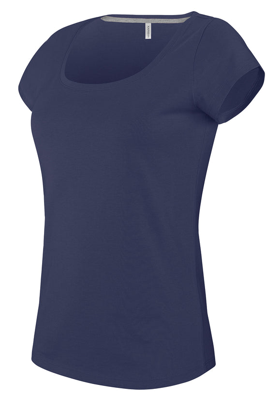 Kariban Ladies Boat Neck TShirt Plus Sizes EnzymeWashed Cotton