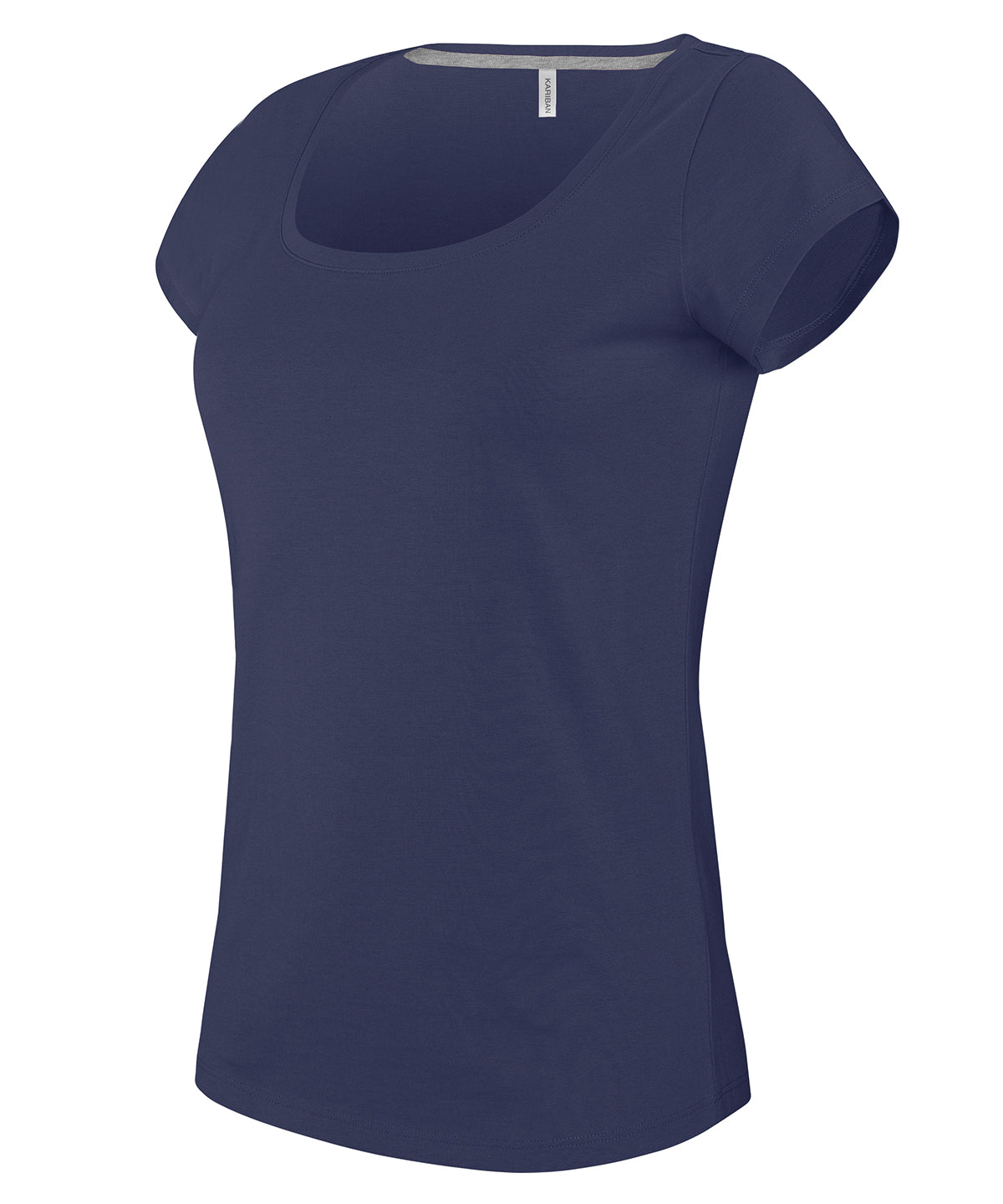 Kariban Ladies Boat Neck TShirt Plus Sizes EnzymeWashed Cotton