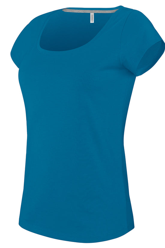 Kariban Ladies Boat Neck TShirt Plus Sizes EnzymeWashed Cotton