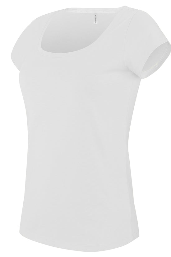 Kariban Ladies Boat Neck TShirt Plus Sizes EnzymeWashed Cotton