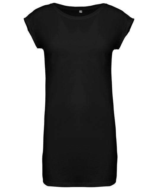 Kariban Ladies Long TShirt with Wide Neck and Curved Hem