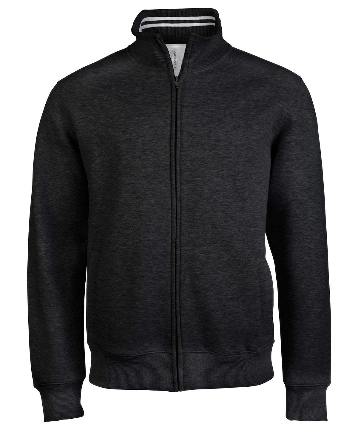Kariban Mens Full Zip Fleece Jacket with Contrast Inner Collar