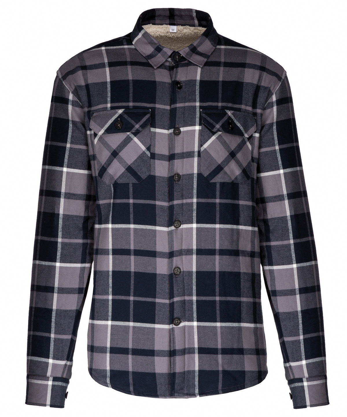 Mens SherpaLined Flannel Shirt Jacket