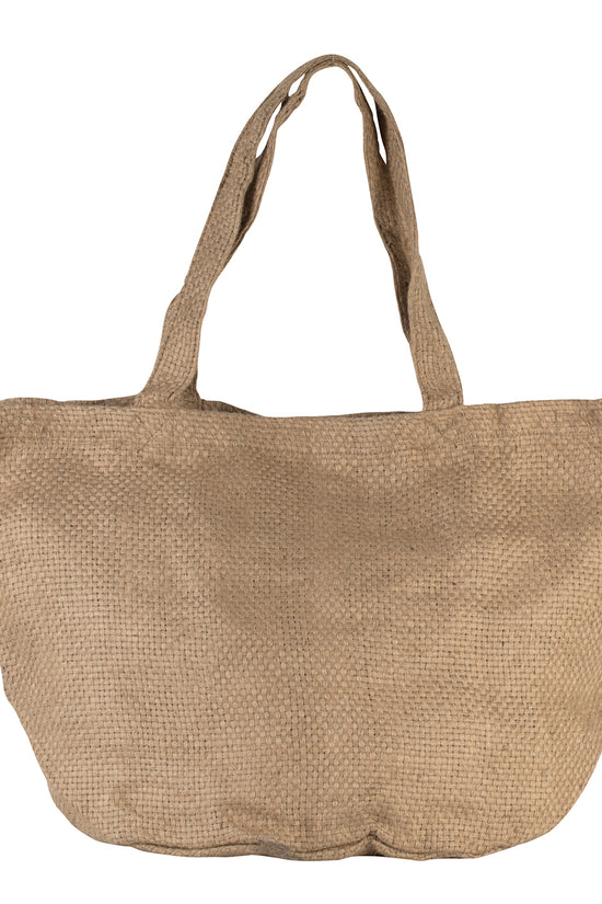 EcoFriendly Natural Jute Bag with Zipped Pocket Unisex Adult Bags