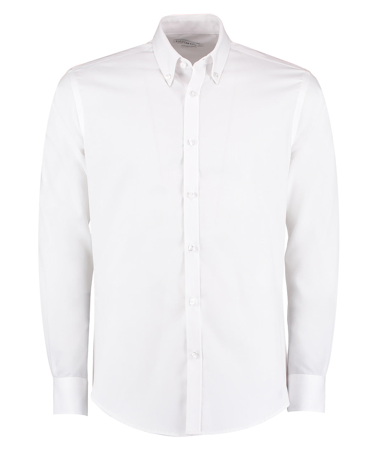 White Slim Fit NonIron Oxford Twill Shirt Professional Style