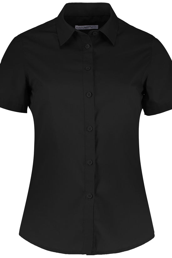 Stylish Womens Short Sleeve Poplin Shirt for Business and Casual Wear