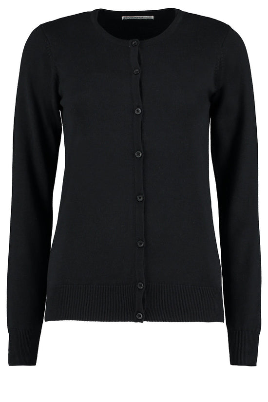 Womens Classic Fit Crew Neck Cardigan Timeless Elegance
