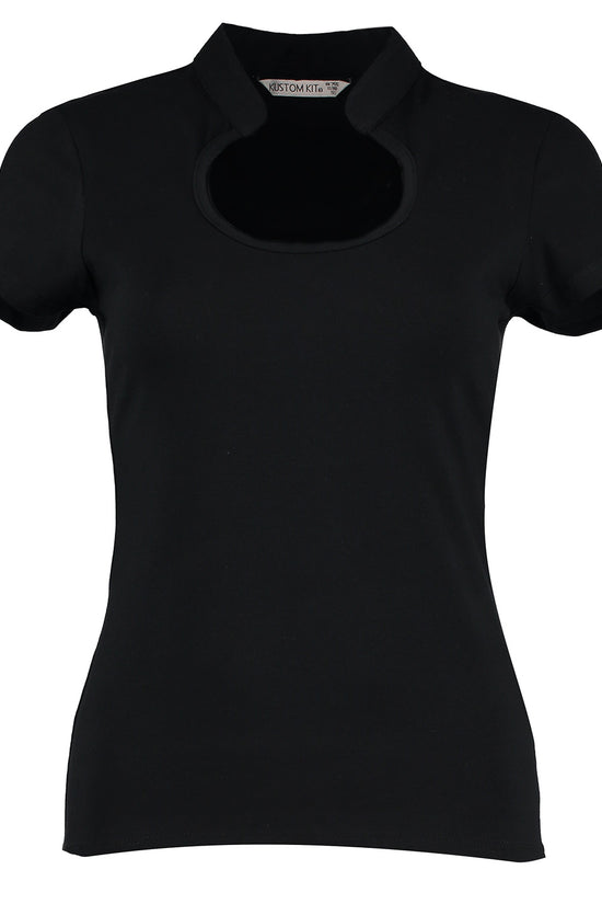Kustom Kit Womens Keyhole Neck Corporate Top Regular Fit TShirt