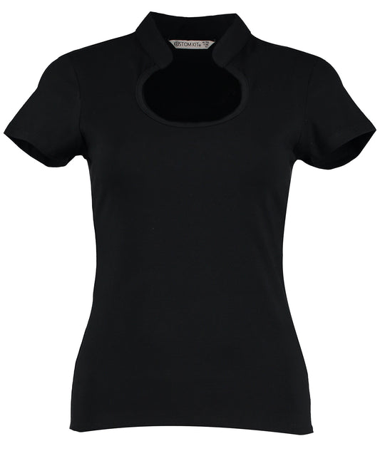 Kustom Kit Womens Keyhole Neck Corporate Top Regular Fit TShirt