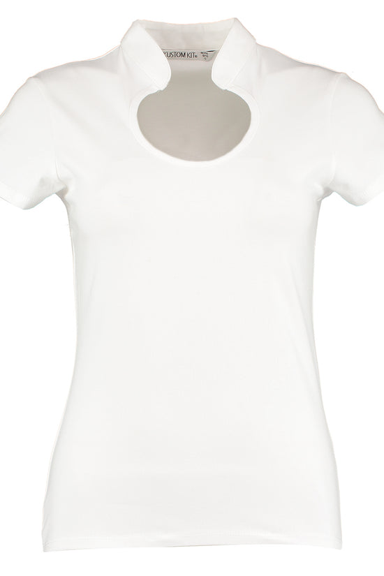 Kustom Kit Womens Keyhole Neck Corporate Top Regular Fit TShirt